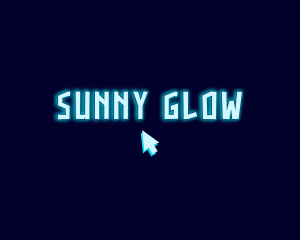 Glowing Neon Cursor  logo design