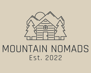 Mountain Cabin Campsite logo design