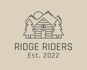 Mountain Cabin Campsite logo design