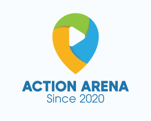 Multicolor Media Player Location logo