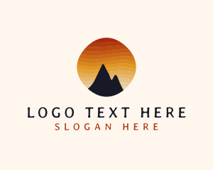 Sunset Stripe Mountain Peak logo