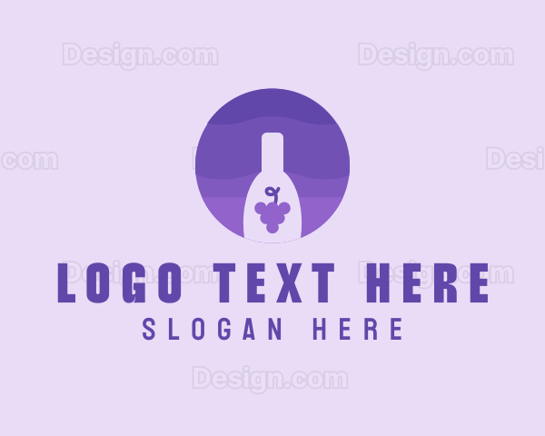 Grape Wine Beverage Logo