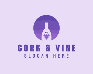 Grape Wine Beverage logo design