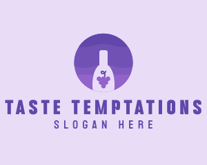 Grape Wine Beverage logo design