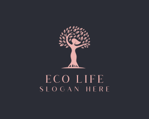 Woman Tree Wellness logo design