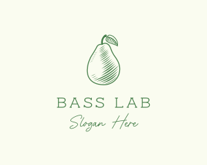 Green Pear Fruit logo design