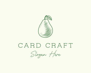 Green Pear Fruit logo design