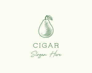 Green Pear Fruit logo design