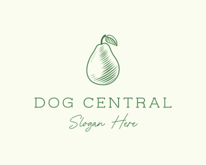 Green Pear Fruit logo design