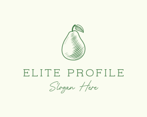 Green Pear Fruit logo design