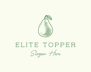 Green Pear Fruit logo design