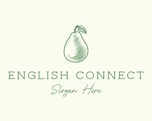 Green Pear Fruit logo design