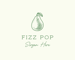 Green Pear Fruit logo design