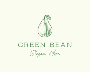 Green Pear Fruit logo design