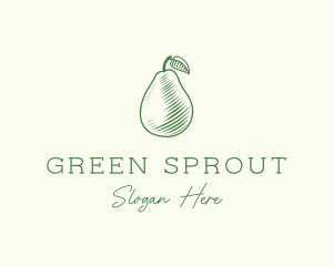 Green Pear Fruit logo