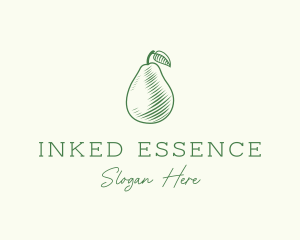 Green Pear Fruit logo design