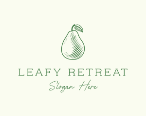 Green Pear Fruit logo design