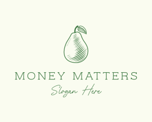 Green Pear Fruit logo design