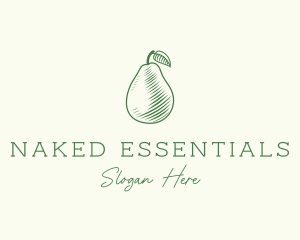 Green Pear Fruit logo design