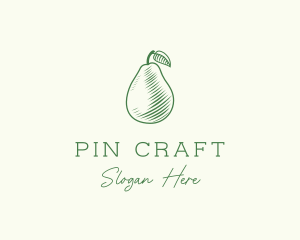 Green Pear Fruit logo design