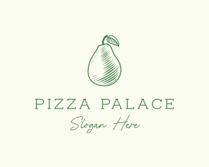 Green Pear Fruit logo design