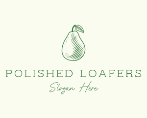 Green Pear Fruit logo design