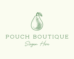 Green Pear Fruit logo design