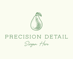 Green Pear Fruit logo design