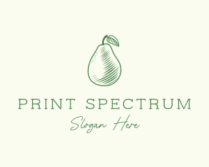 Green Pear Fruit logo design