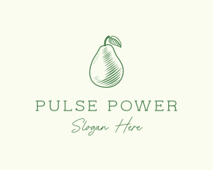 Green Pear Fruit logo design