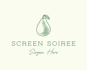 Green Pear Fruit logo design