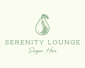 Green Pear Fruit logo design