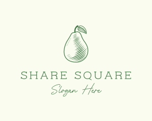 Green Pear Fruit logo design