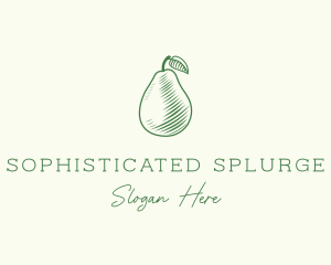 Green Pear Fruit logo design