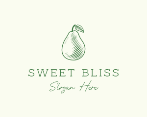 Green Pear Fruit logo design