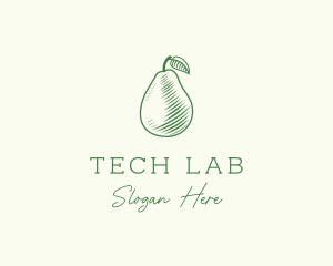 Green Pear Fruit logo design