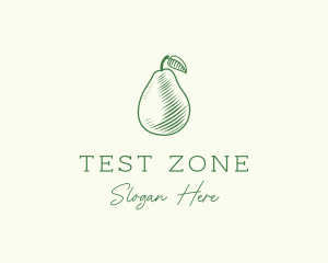 Green Pear Fruit logo design