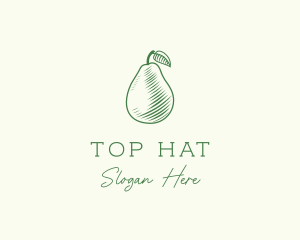 Green Pear Fruit logo design