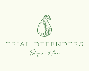 Green Pear Fruit logo design