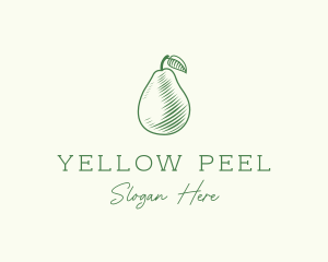 Green Pear Fruit logo design