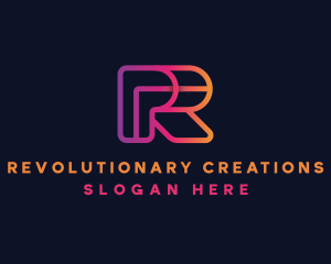 Creative Monoline Letter R  logo design