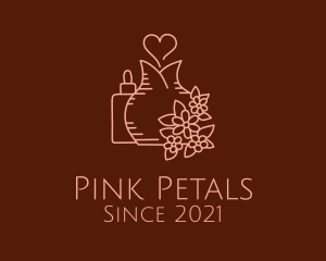 Pink Flower Extract  logo design