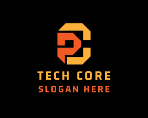 Tech Startup P & C logo design