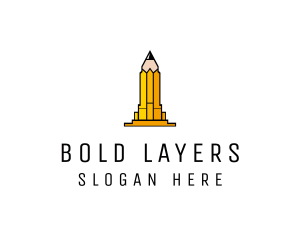 Yellow Pencil Tower logo design