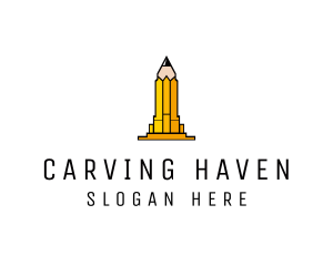 Yellow Pencil Tower logo design