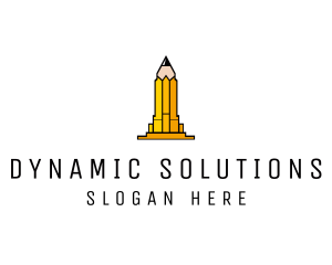 Yellow Pencil Tower logo design