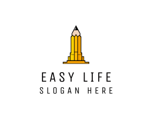 Yellow Pencil Tower logo design