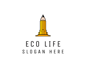 Yellow Pencil Tower logo design