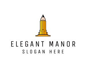 Yellow Pencil Tower logo design