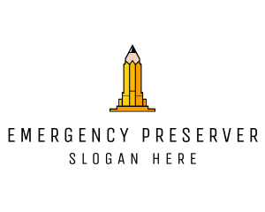 Yellow Pencil Tower logo design